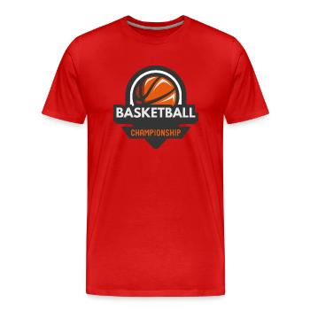Ballsport - Männer Premium Bio T-Shirt - Rot - Vorne - Damien (186cm)