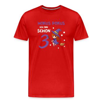 3. Geburtstag Hexerei Zauberei Hexe - Männer Premium Bio T-Shirt - Rot - Vorne - Damien (186cm)