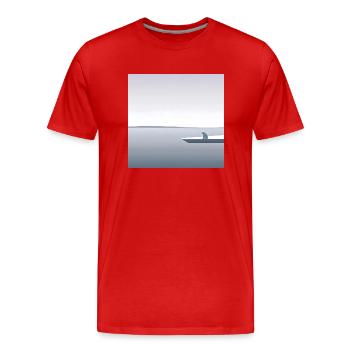 Bedrohte Tiere, Eisbär-Illustration, Erderwärmung - Männer Premium Bio T-Shirt - Rot - Vorne - Damien (186cm)
