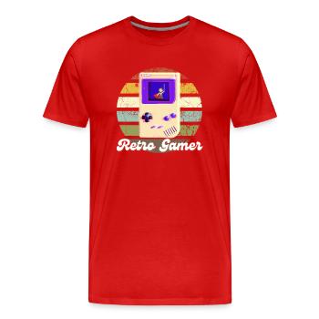 Retro Gaming: Where Legends Were Born 2 - T-shirt bio Premium Homme - rouge - Devant - Damien (186cm)