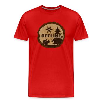 Wandern Winterwandern Outdoor Naturfreund - Männer Premium Bio T-Shirt - Rot - Vorne - Damien (186cm)