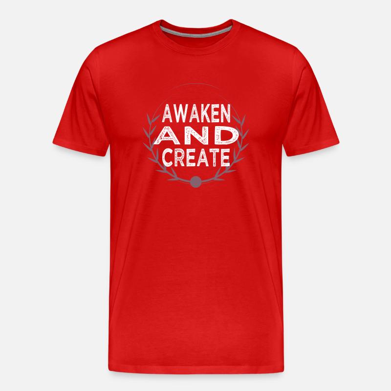 development awesome progress present research - Männer Premium Bio T-Shirt - Rot