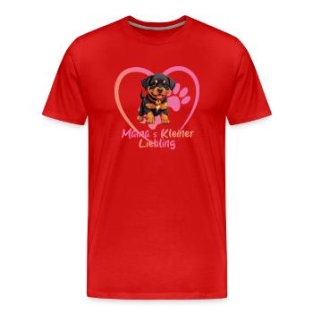 Hund Welpe Mamas kleiner Liebling Rottweiler - Männer Premium Bio T-Shirt - Rot - Vorne - Damien (186cm)