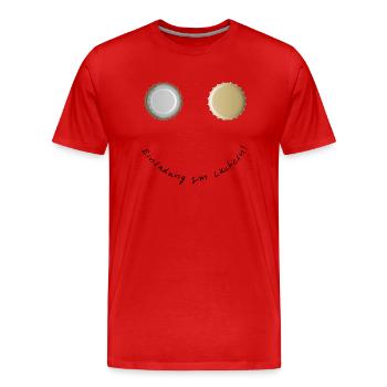 Einladung zm Lächeln - Männer Premium Bio T-Shirt - Rot - Vorne - Damien (186cm)