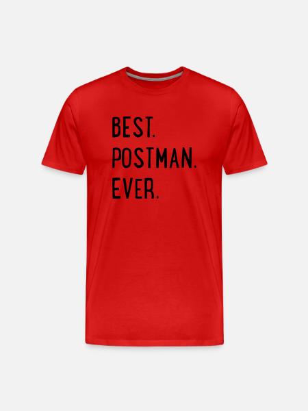 Postbote - Männer Premium Bio T-Shirt - Rot