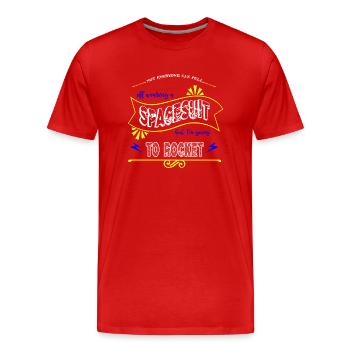 Birthday Weightless Astronomy Gifts - Men's Premium Organic T-Shirt - red - Front - Damien (186cm)