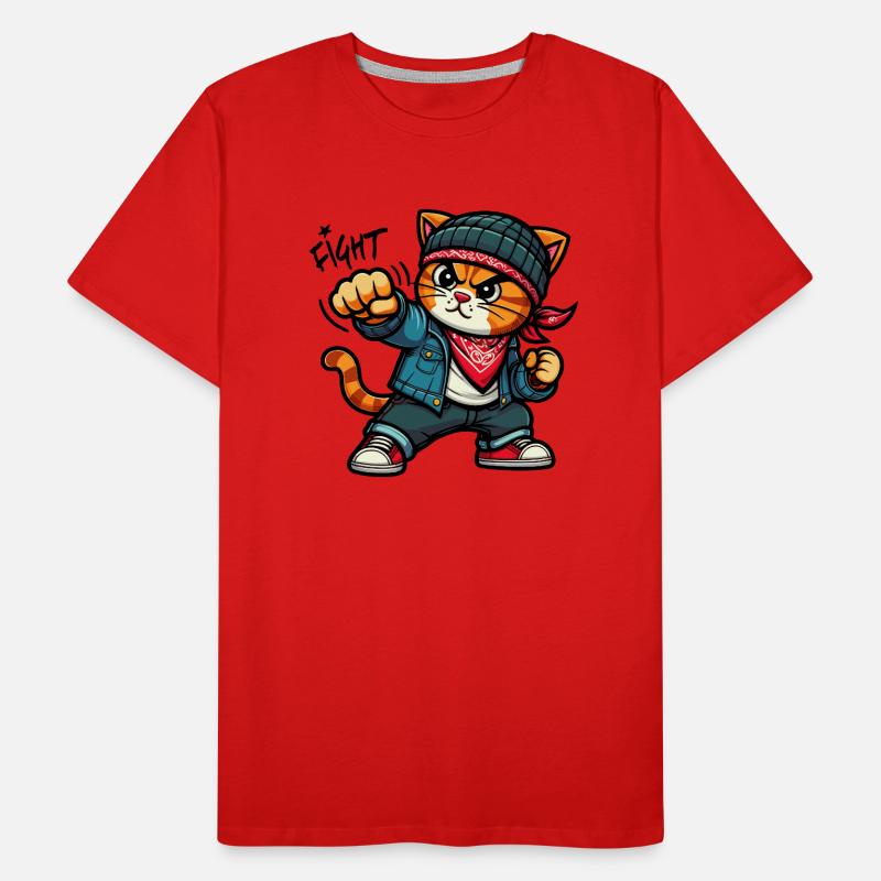Chat forcé : Combat T-shirt bio Premium Homme