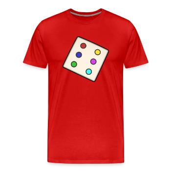 Cube - Männer Premium Bio T-Shirt - Rot - Vorne - Damien (186cm)