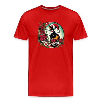 Merry Christmas - Men's Premium Organic T-Shirt - red - Front - Damien (186cm)