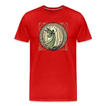 Fée des saules pleureurs - T-shirt bio Premium Homme - rouge - Devant - Damien (186cm)