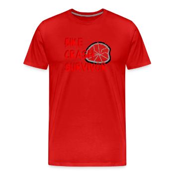 Fahrradunfall Überlebender Fahrradunfall Blutiges Halloween - Männer Premium Bio T-Shirt - Rot - Vorne - Damien (186cm)