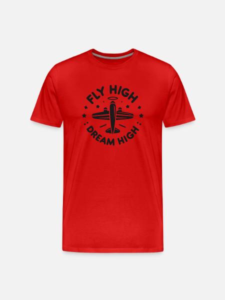 Fly High Dream High - Men's Premium Organic T-Shirt - red