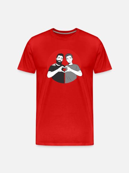 Love is Love - Men's Premium Organic T-Shirt - red