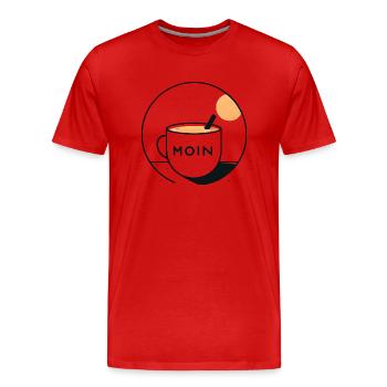 Hello - Men's Premium Organic T-Shirt - red - Front - Damien (186cm)