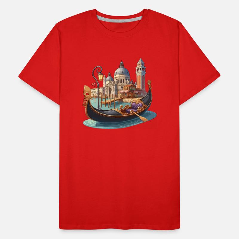Gondelbahn von Venedig Männer Premium Bio T-Shirt