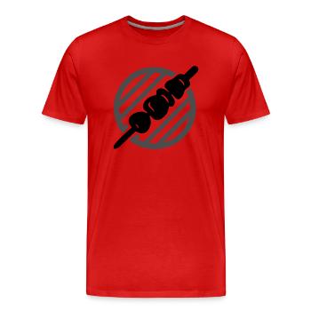 Kebab Grillen - Männer Premium Bio T-Shirt - Rot - Vorne - Damien (186cm)