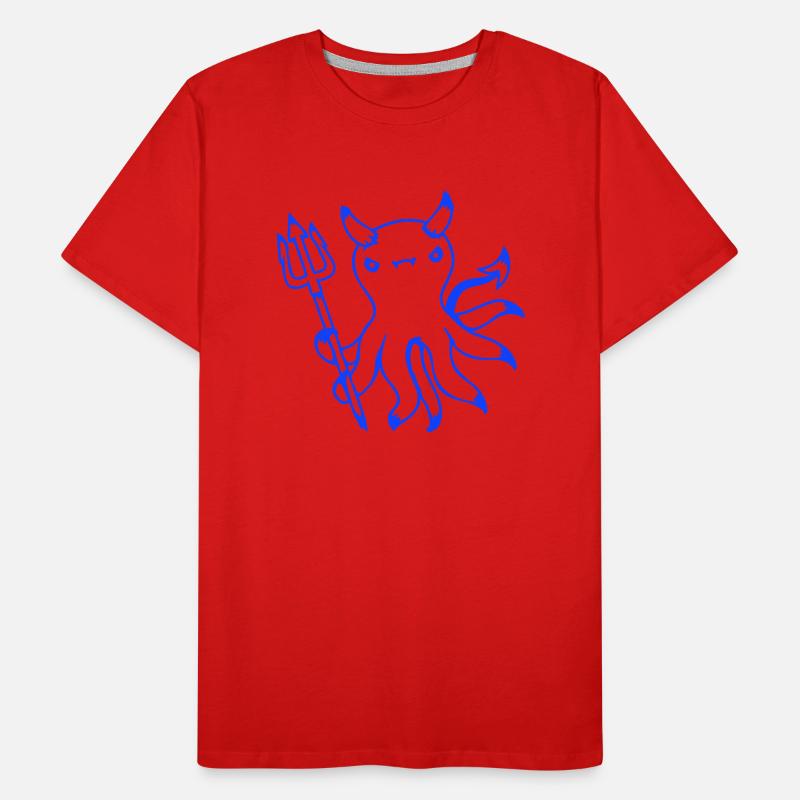 Octopus Devil Hell Satan Evil Purgatory Naughty Men's Premium Organic T-Shirt