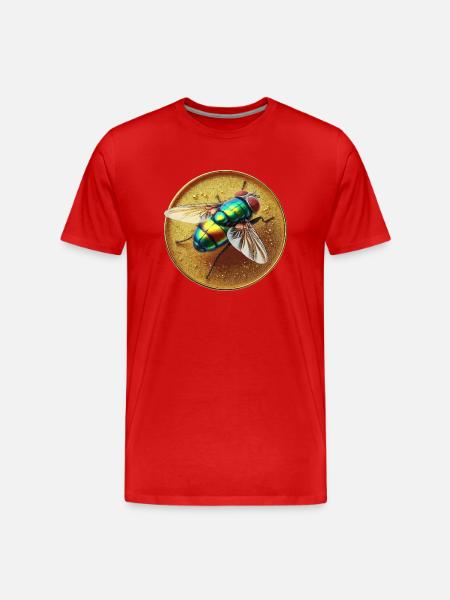 Fliege farbig - Männer Premium Bio T-Shirt - Rot