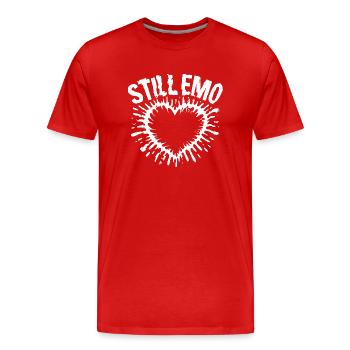 Toujours emo ! Esthétique alternative gothique emo - T-shirt bio Premium Homme - rouge - Devant - Damien (186cm)