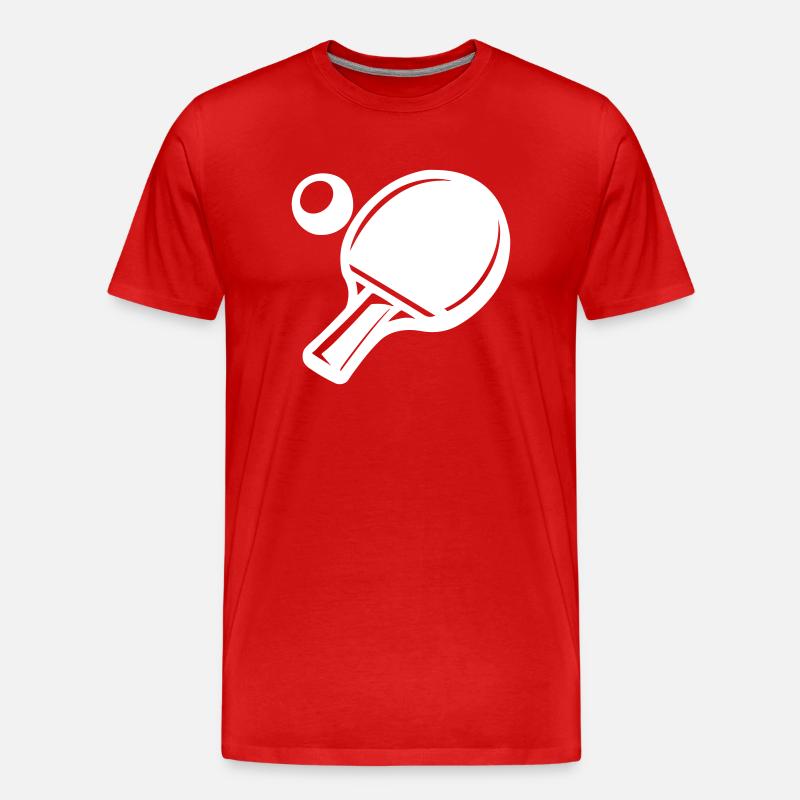 Tischtennis Symbol - Männer Premium Bio T-Shirt - Rot
