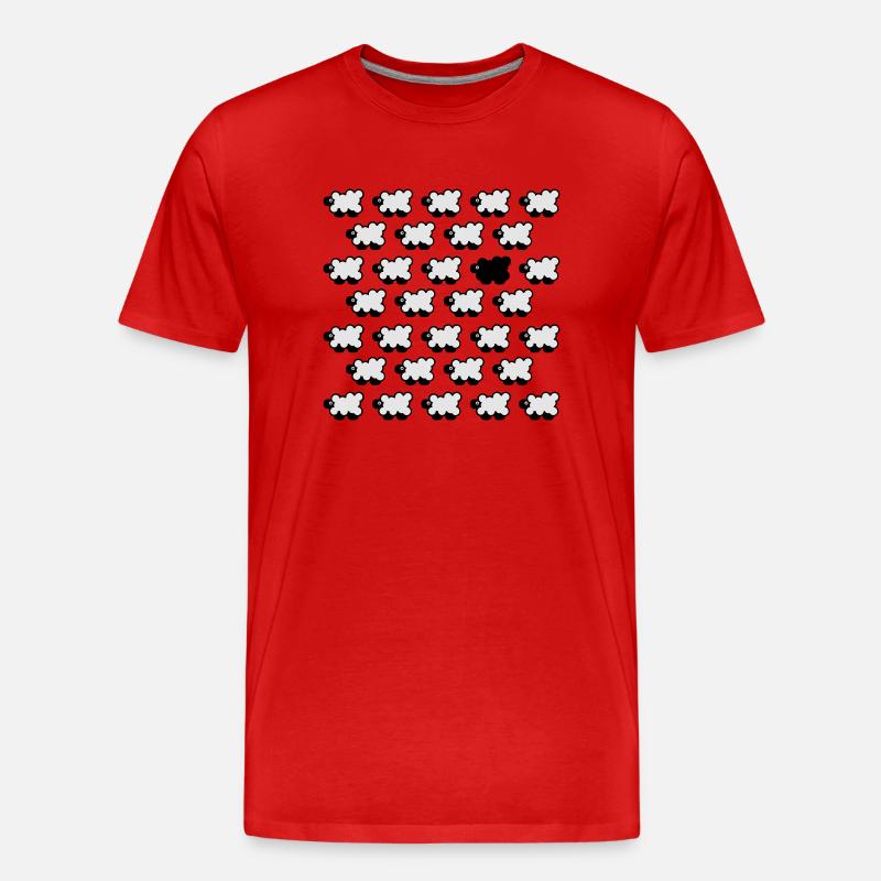Schwarzes Schaf 2C - Männer Premium Bio T-Shirt - Rot