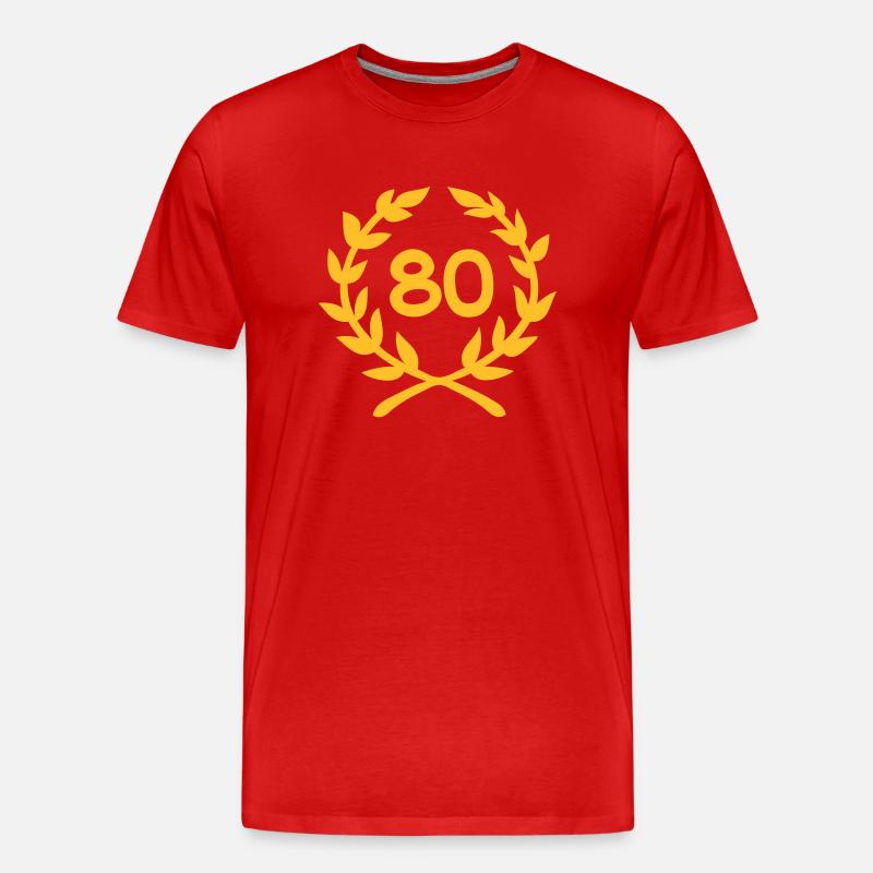 80 - Männer Premium Bio T-Shirt - Rot