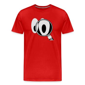 Smiley CSI - Männer Premium Bio T-Shirt - Rot - Vorne - Damien (186cm)