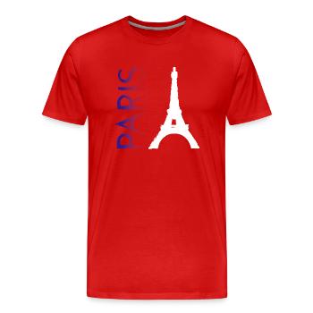 Paris - T-shirt bio Premium Homme - rouge - Devant - Damien (186cm)