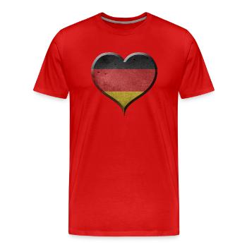 J'AIME ALLEMAGNE - ALLEMAGNE - T-shirt bio Premium Homme - rouge - Devant - Damien (186cm)