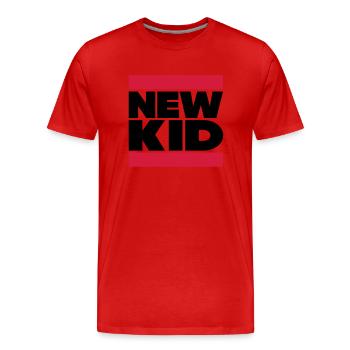 New Kid in Dubstep Regardez - T-shirt bio Premium Homme - rouge - Devant - Damien (186cm)