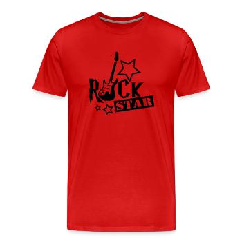 rocker - Männer Premium Bio T-Shirt - Rot - Vorne - Damien (186cm)