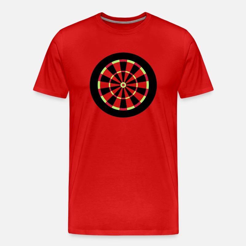 Darts - Männer Premium Bio T-Shirt - Rot
