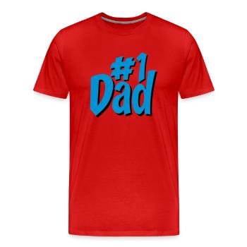 dad - Männer Premium Bio T-Shirt - Rot - Vorne - Damien (186cm)