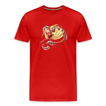 red pretty dragon - Männer Premium Bio T-Shirt - Rot - Vorne - Damien (186cm)