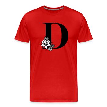 Point D - Men's Premium Organic T-Shirt - red - Front - Damien (186cm)