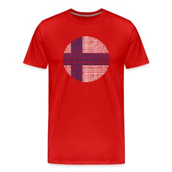 Finland Flag Suomi Finnish Flag Used Look - Men's Premium Organic T-Shirt - red - Front - Damien (186cm)