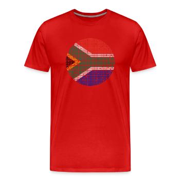Afrique du Sud Drapeau Afrique Afrique Afrique du Sud - T-shirt bio Premium Homme - rouge - Devant - Damien (186cm)