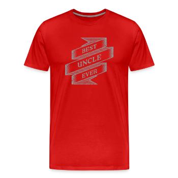 Best Uncle ever - Men's Premium Organic T-Shirt - red - Front - Damien (186cm)