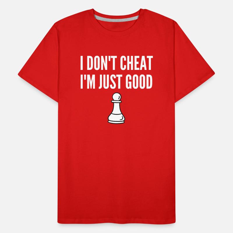 Cheat Cheating Play Chess Game Scandal Scam Men's Premium Organic T-Shirt