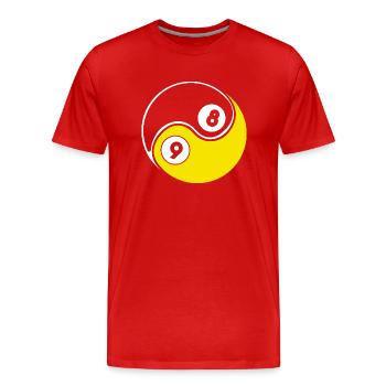 Billard billard billard - T-shirt bio Premium Homme - rouge - Devant - Damien (186cm)