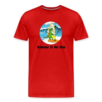 Wave spoke - T-shirt bio Premium Homme - rouge - Devant - Damien (186cm)