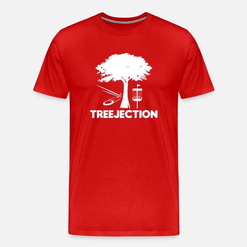 Treejection Disc Golf - T-shirt bio Premium Homme - rouge