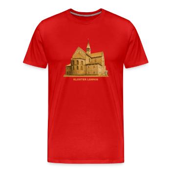 Monastère de Lehnin - T-shirt bio Premium Homme - rouge - Devant - Damien (186cm)
