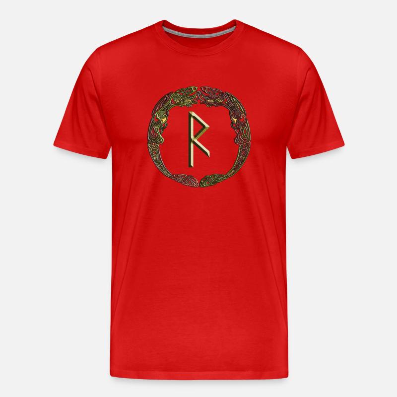 Raido - Männer Premium Bio T-Shirt - Rot