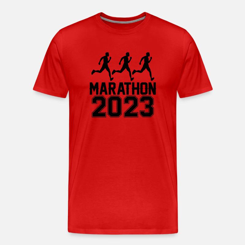 Marathon 2023 - Männer Premium Bio T-Shirt - Rot