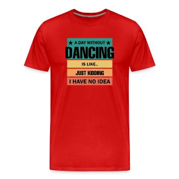 Danse Musique de danse - T-shirt bio Premium Homme - rouge - Devant - Damien (186cm)