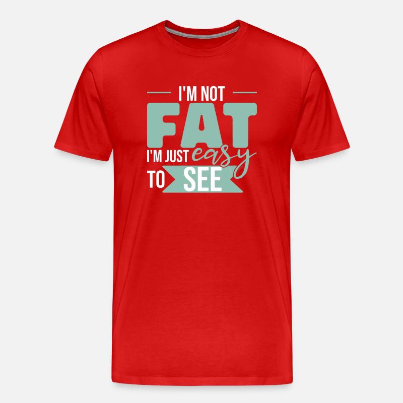 Ich bin leicht zu sehen - Männer Premium Bio T-Shirt - Rot