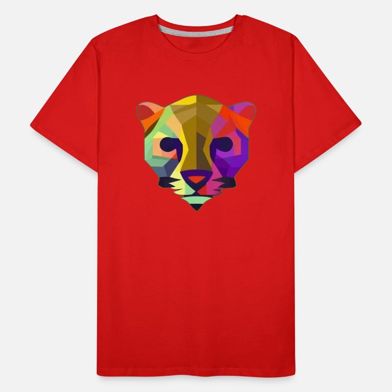 Multicolored stylized panther Men's Premium Organic T-Shirt