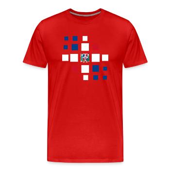 République dominicaine Flag Dom Rep Flag Voyage - T-shirt bio Premium Homme - rouge - Devant - Damien (186cm)