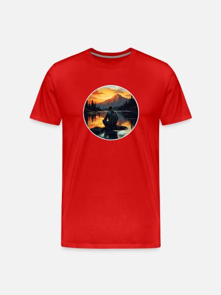 Angler Edition - Men's Premium Organic T-Shirt - red
